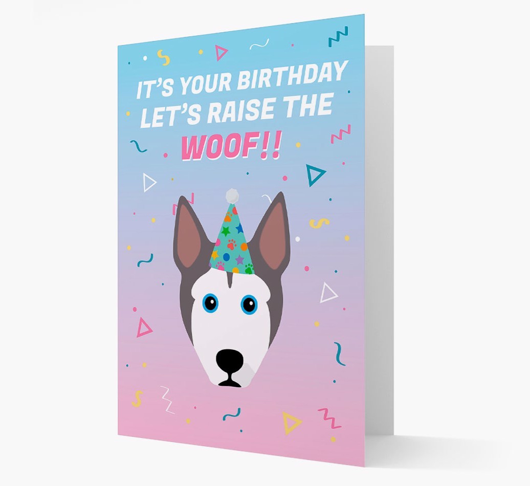 Raise The Woof: Personalised Card with {breedFullName} Icon
