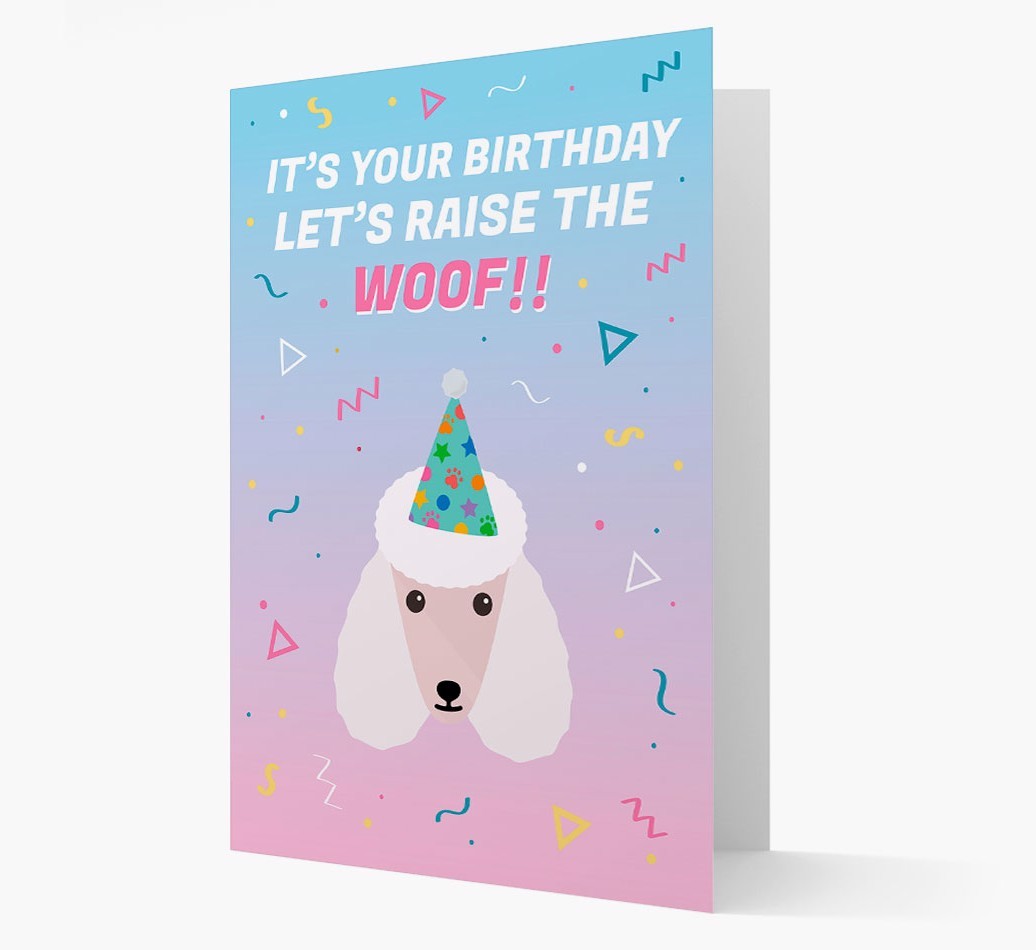 Raise The Woof: Personalised Card with {breedFullName} Icon