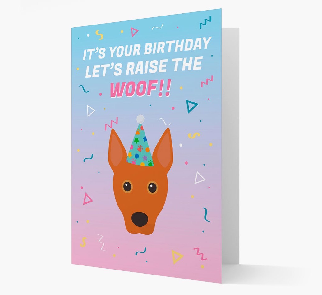 Raise The Woof: Personalised Card with {breedFullName} Icon