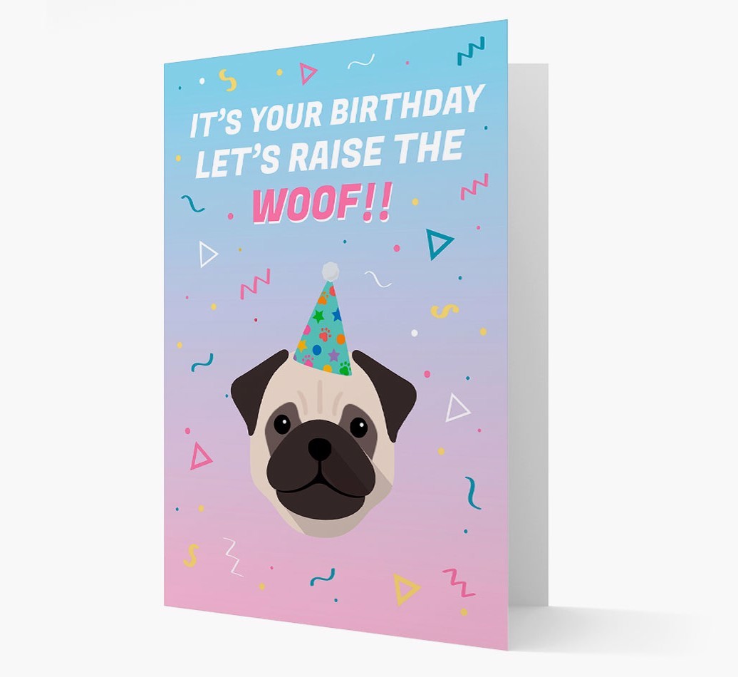 Raise The Woof: Personalised Card with {breedFullName} Icon