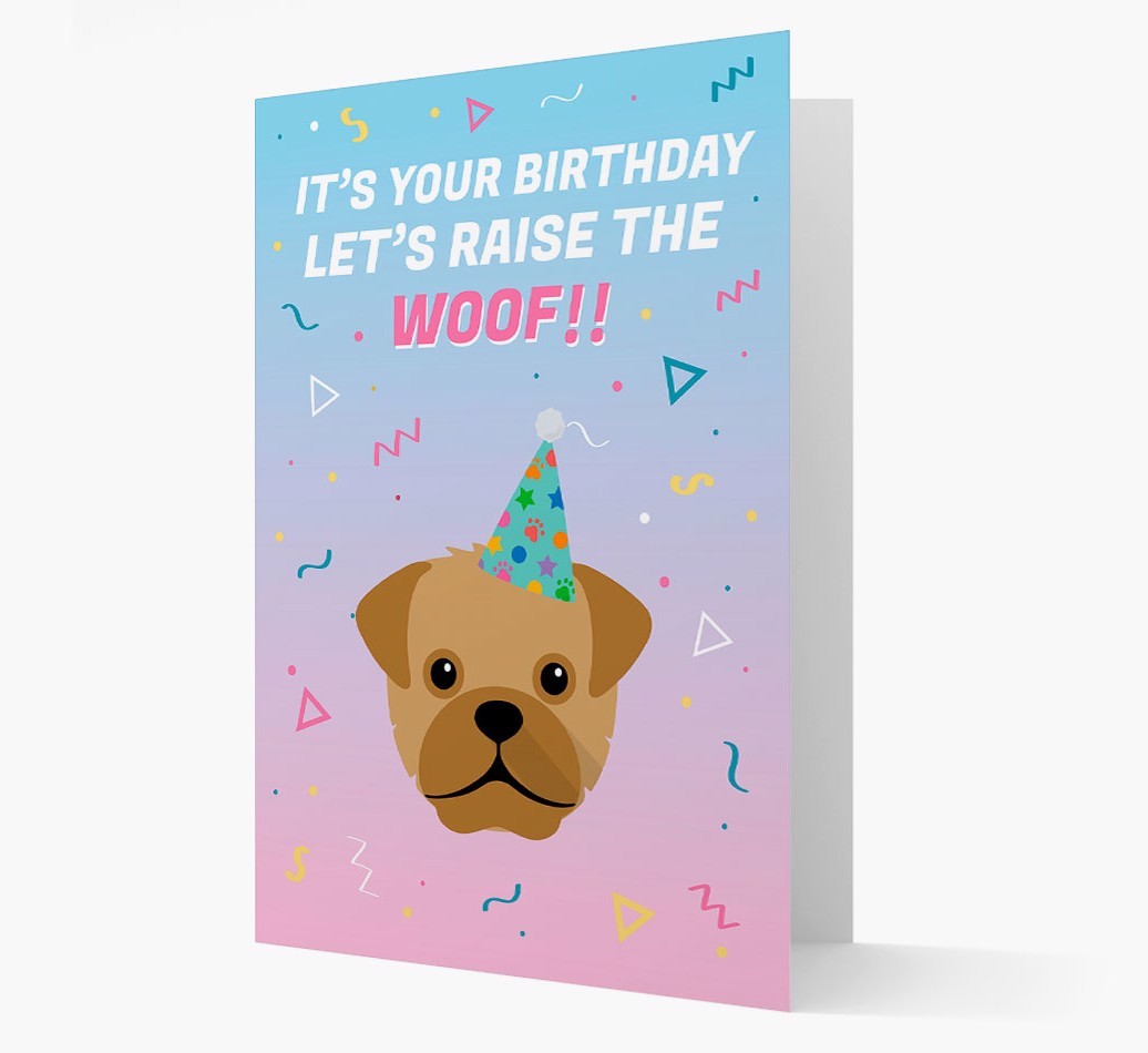 Raise The Woof: Personalised Card with {breedFullName} Icon