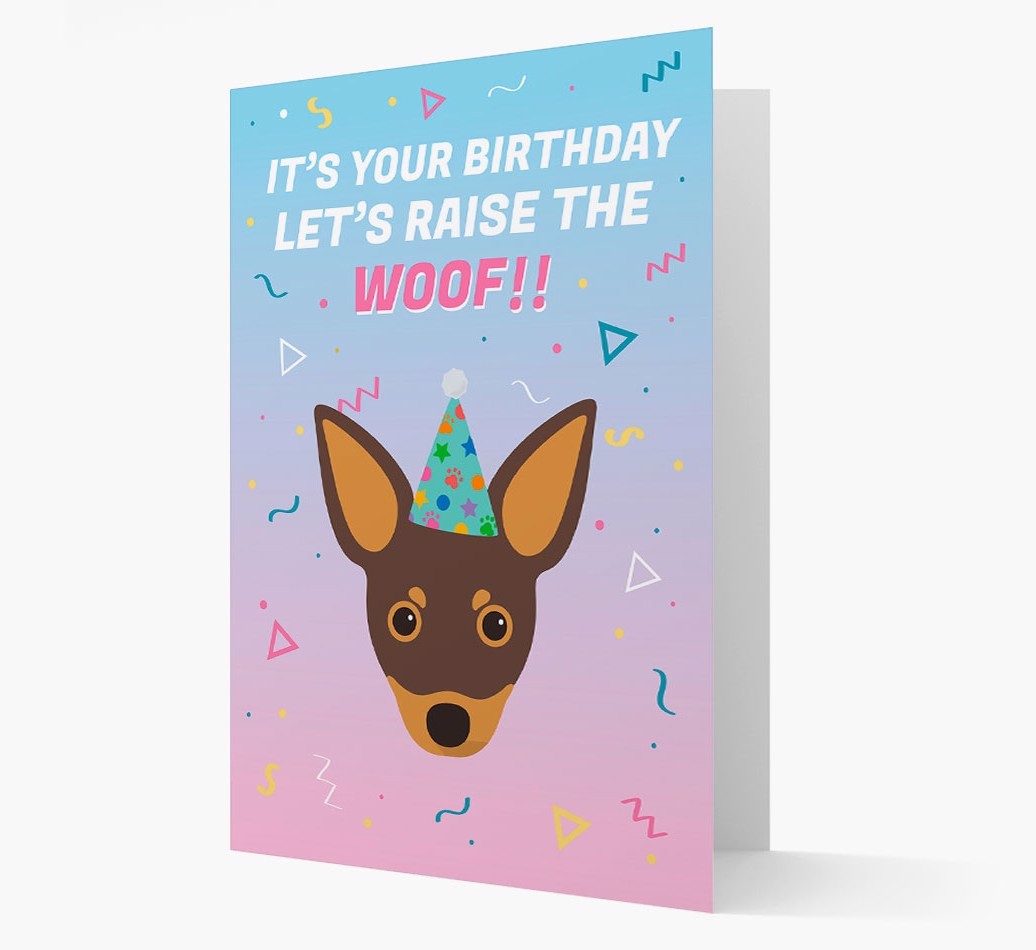Raise The Woof: Personalised Card with {breedFullName} Icon
