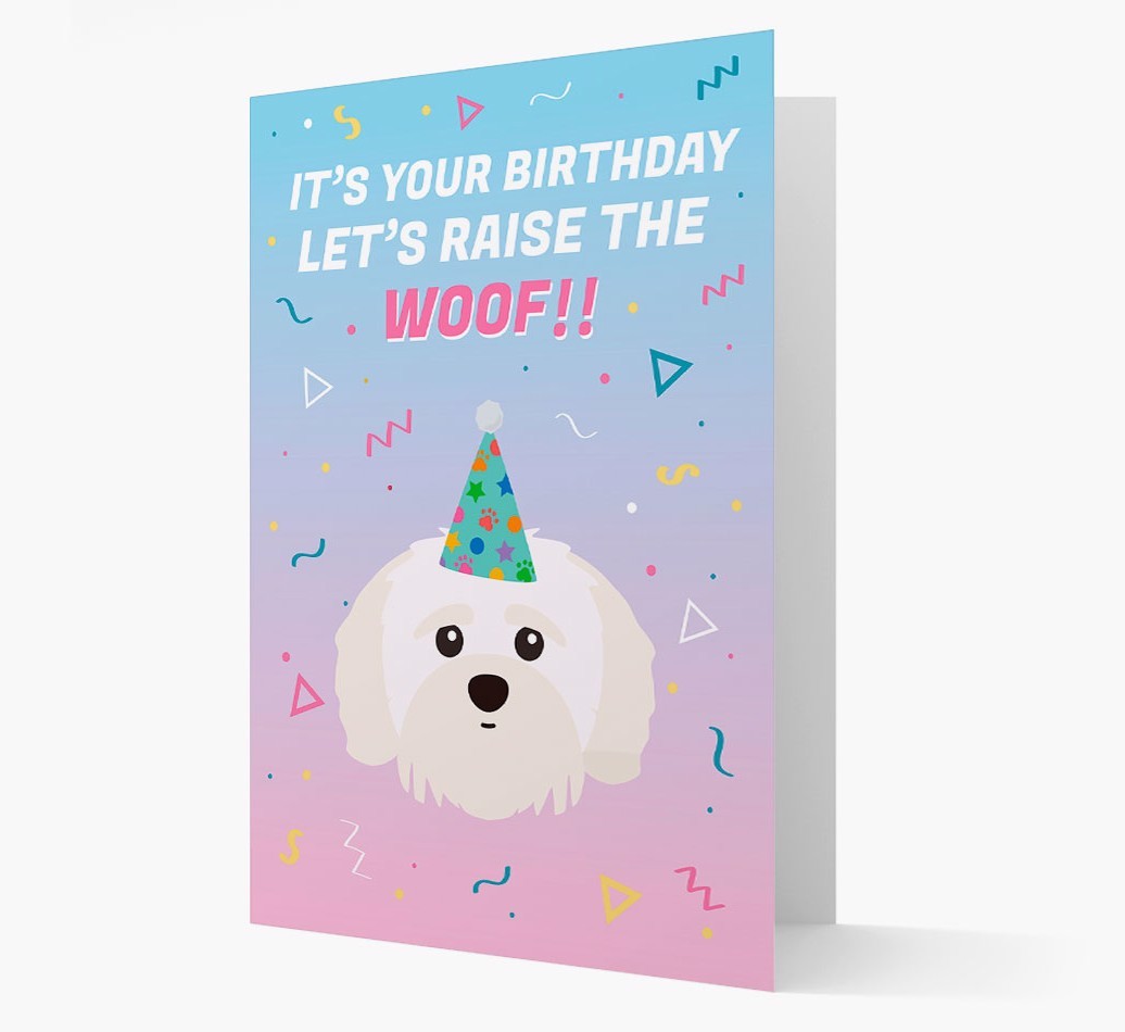 Raise The Woof: Personalised Card with {breedFullName} Icon