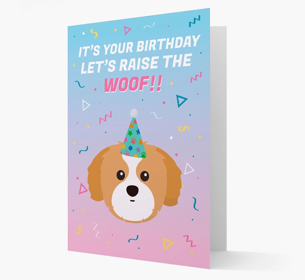 Raise The Woof: Personalized Card with {breedFullName} Icon