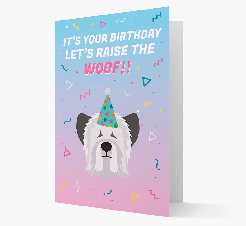 Raise The Woof: Personalised Card with {breedFullName} Icon