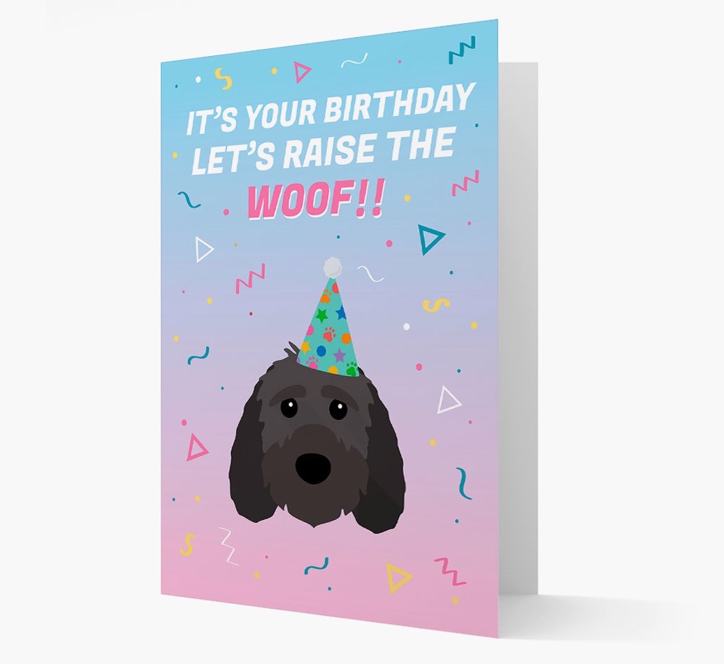 Raise The Woof: Personalised Card with {breedFullName} Icon
