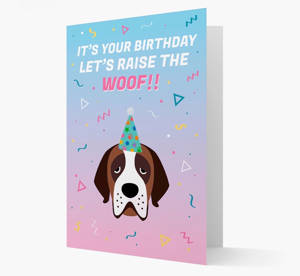 Raise The Woof: Personalised Card with {breedFullName} Icon