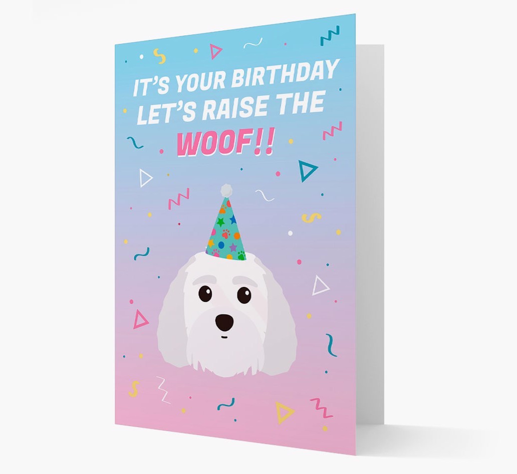 Raise The Woof: Personalised Card with {breedFullName} Icon
