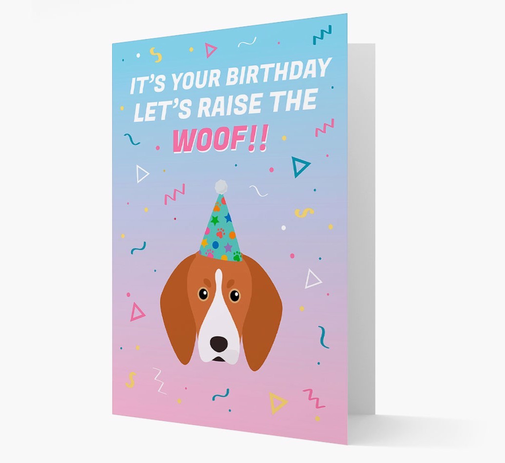 Raise The Woof: Personalised Card with {breedFullName} Icon