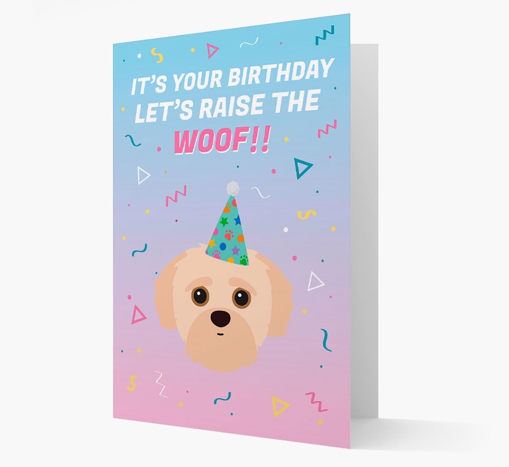 Raise The Woof: Personalised Card with {breedFullName} Icon