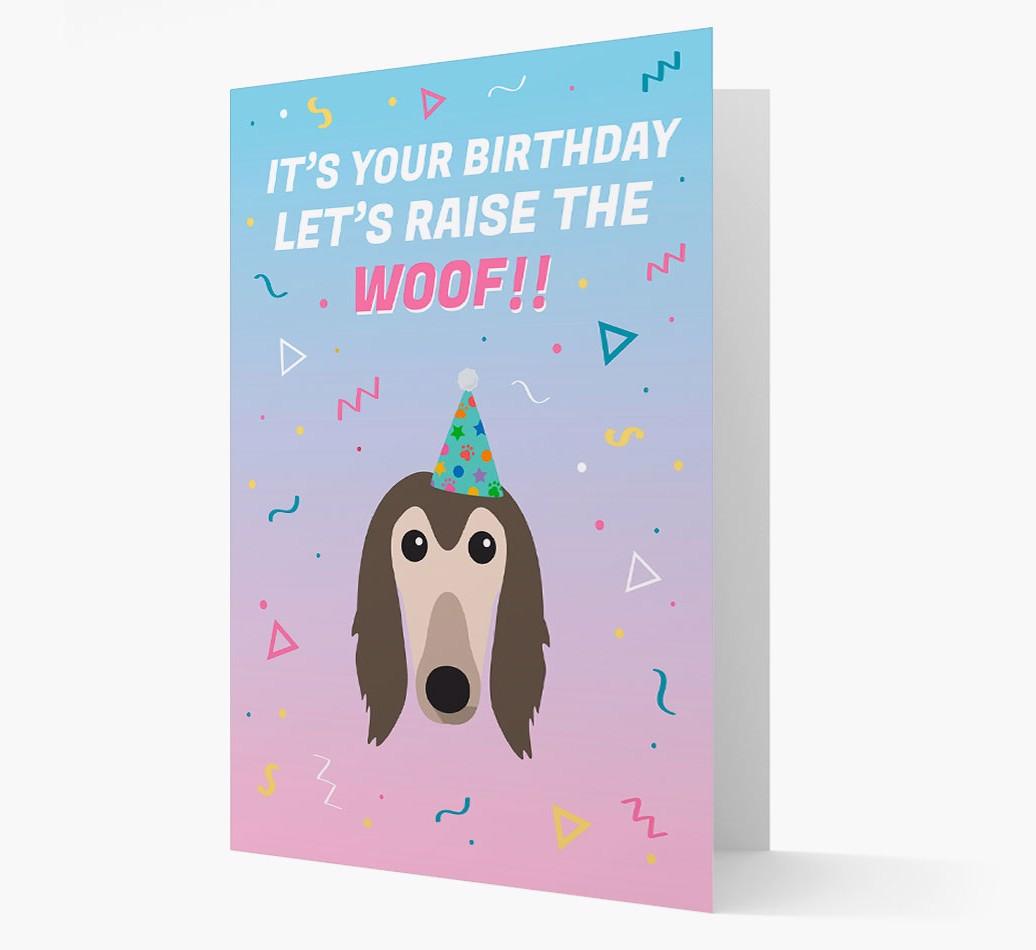 Raise The Woof: Personalized Card with {breedFullName} Icon