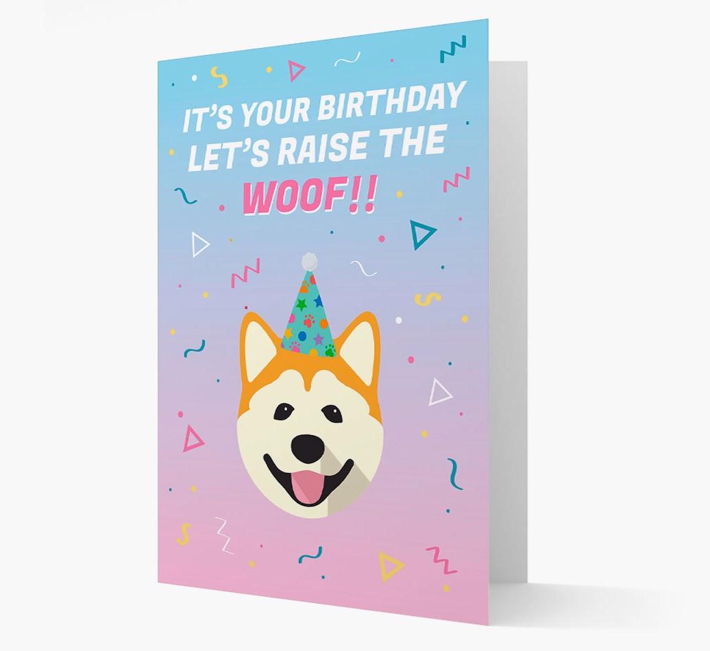 Raise The Woof: Personalized Card with {breedFullName} Icon