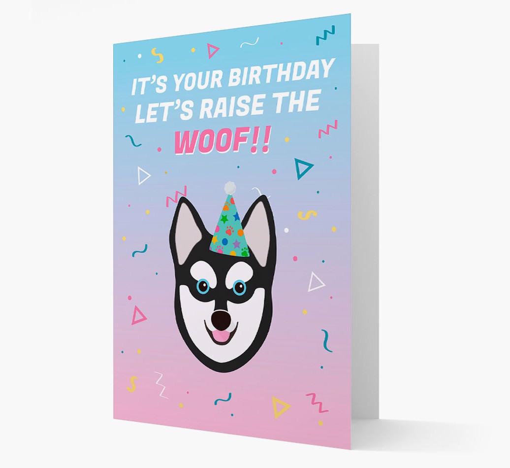 Raise The Woof: Personalized Card with {breedFullName} Icon