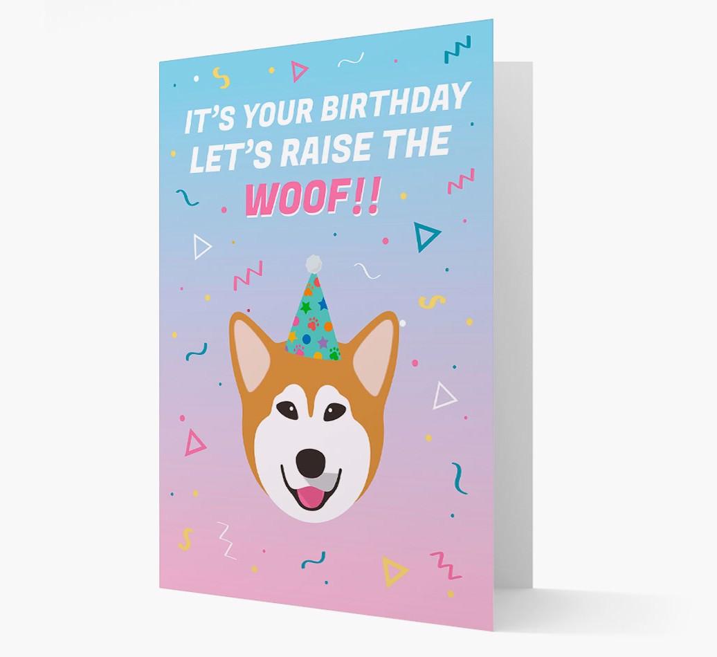 Raise The Woof: Personalized Card with {breedFullName} Icon