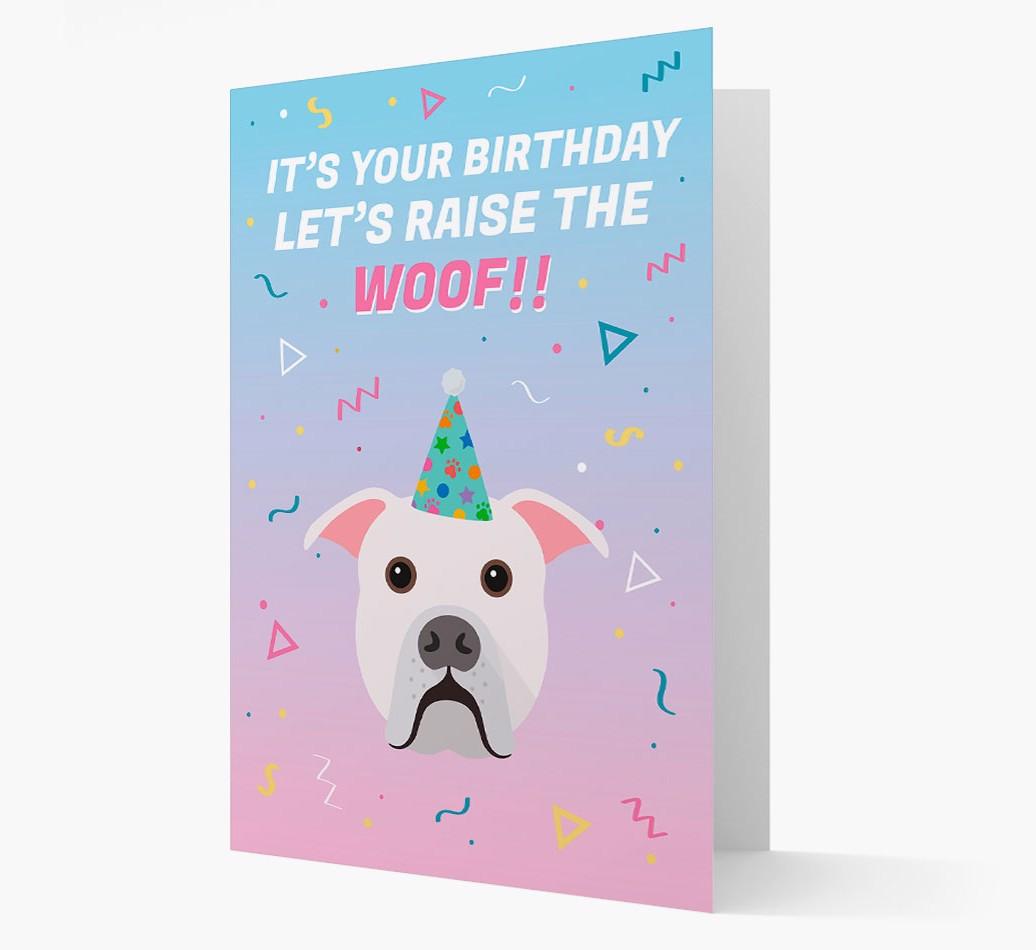 Raise The Woof: Personalized Card with {breedFullName} Icon