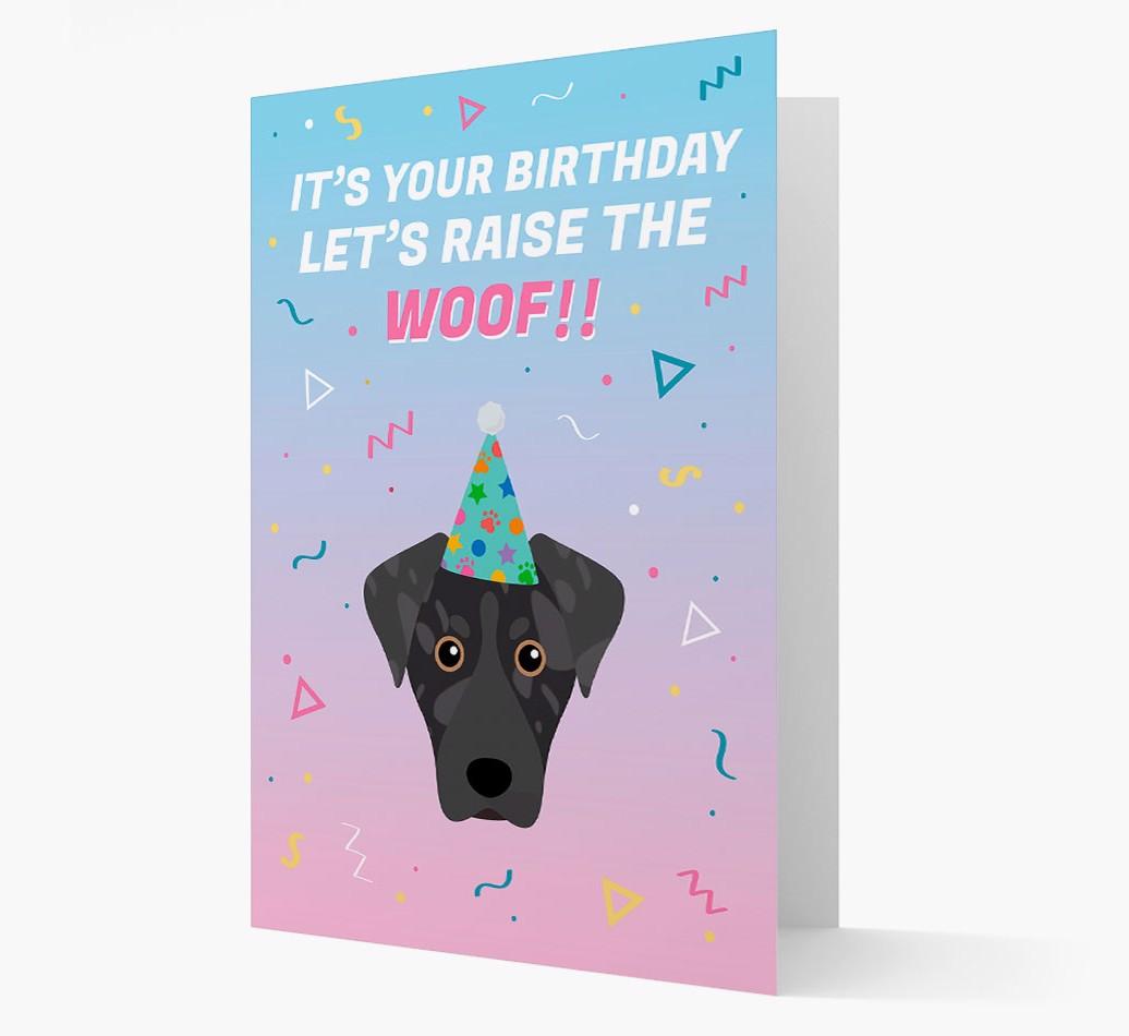 Raise The Woof: Personalized Card with {breedFullName} Icon