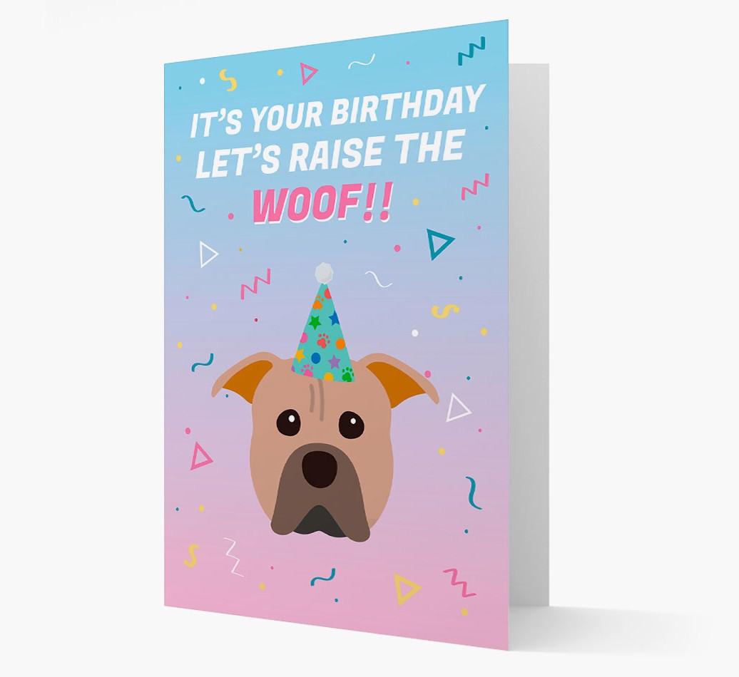 Raise The Woof: Personalized Card with {breedFullName} Icon