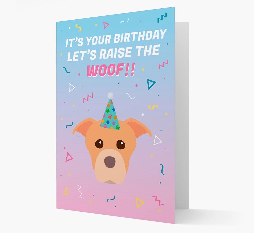 Raise The Woof: Personalized Card with {breedFullName} Icon
