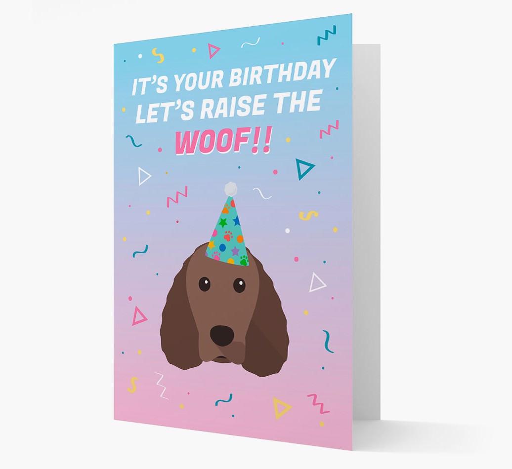 Raise The Woof: Personalized Card with {breedFullName} Icon