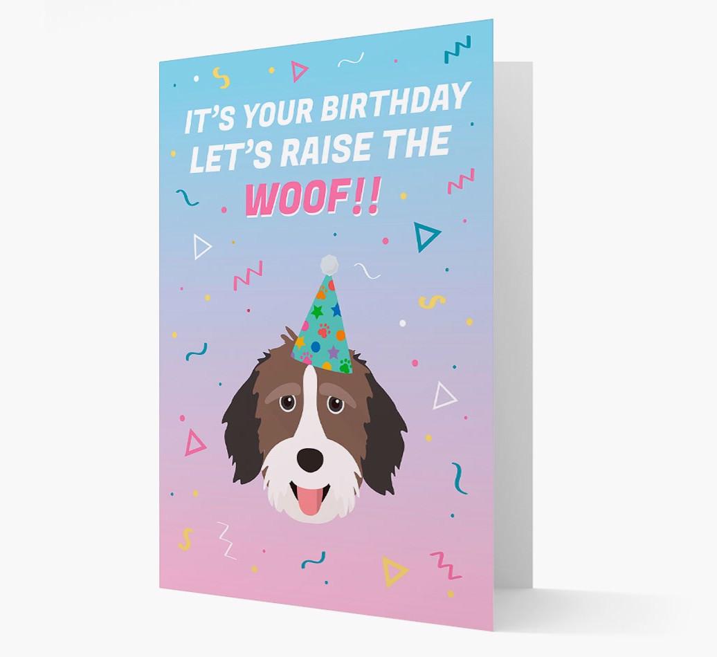 Raise The Woof: Personalized Card with {breedFullName} Icon