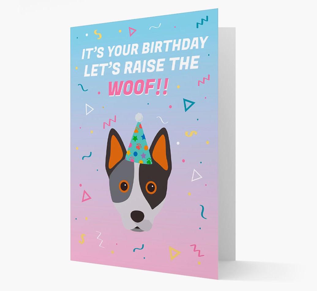 Raise The Woof: Personalized Card with {breedFullName} Icon