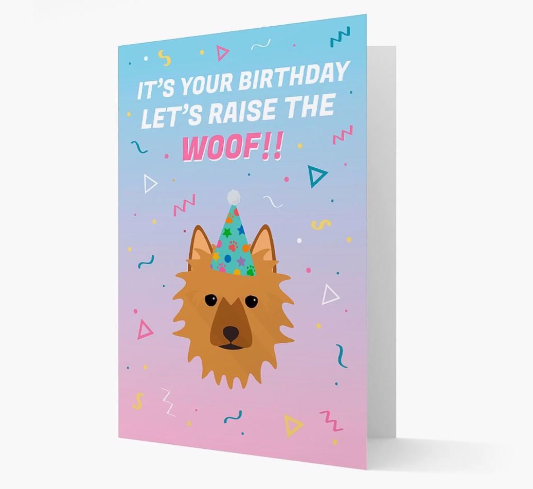 Raise The Woof: Personalized Card with {breedFullName} Icon