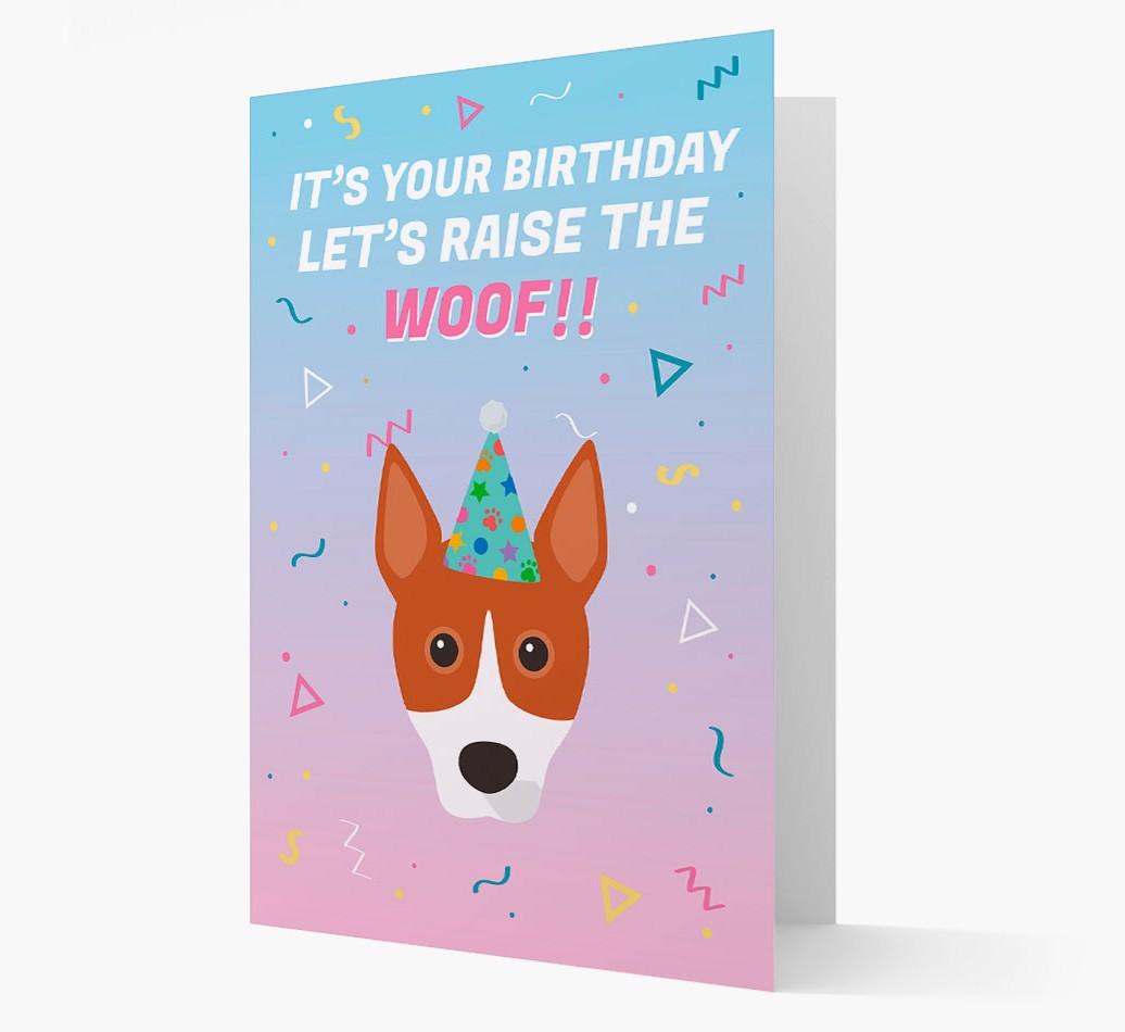 Raise The Woof: Personalized Card with {breedFullName} Icon