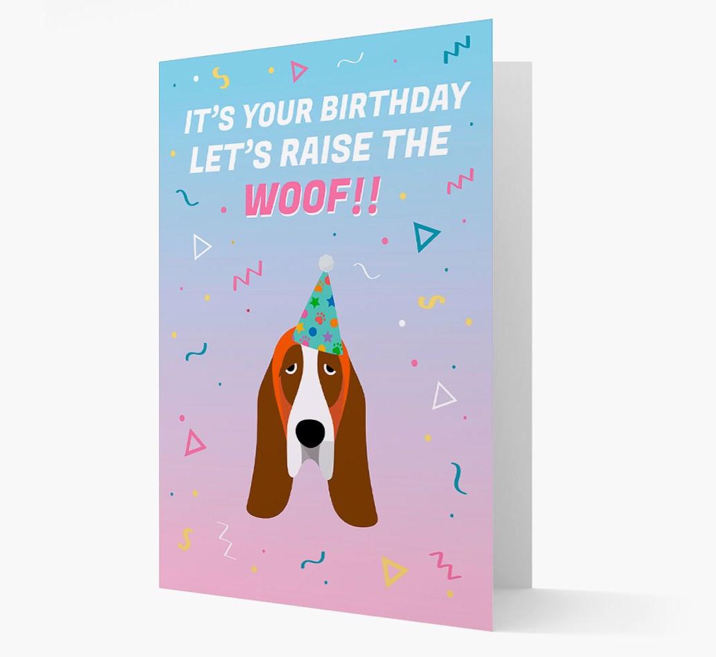 Raise The Woof: Personalized Card with {breedFullName} Icon