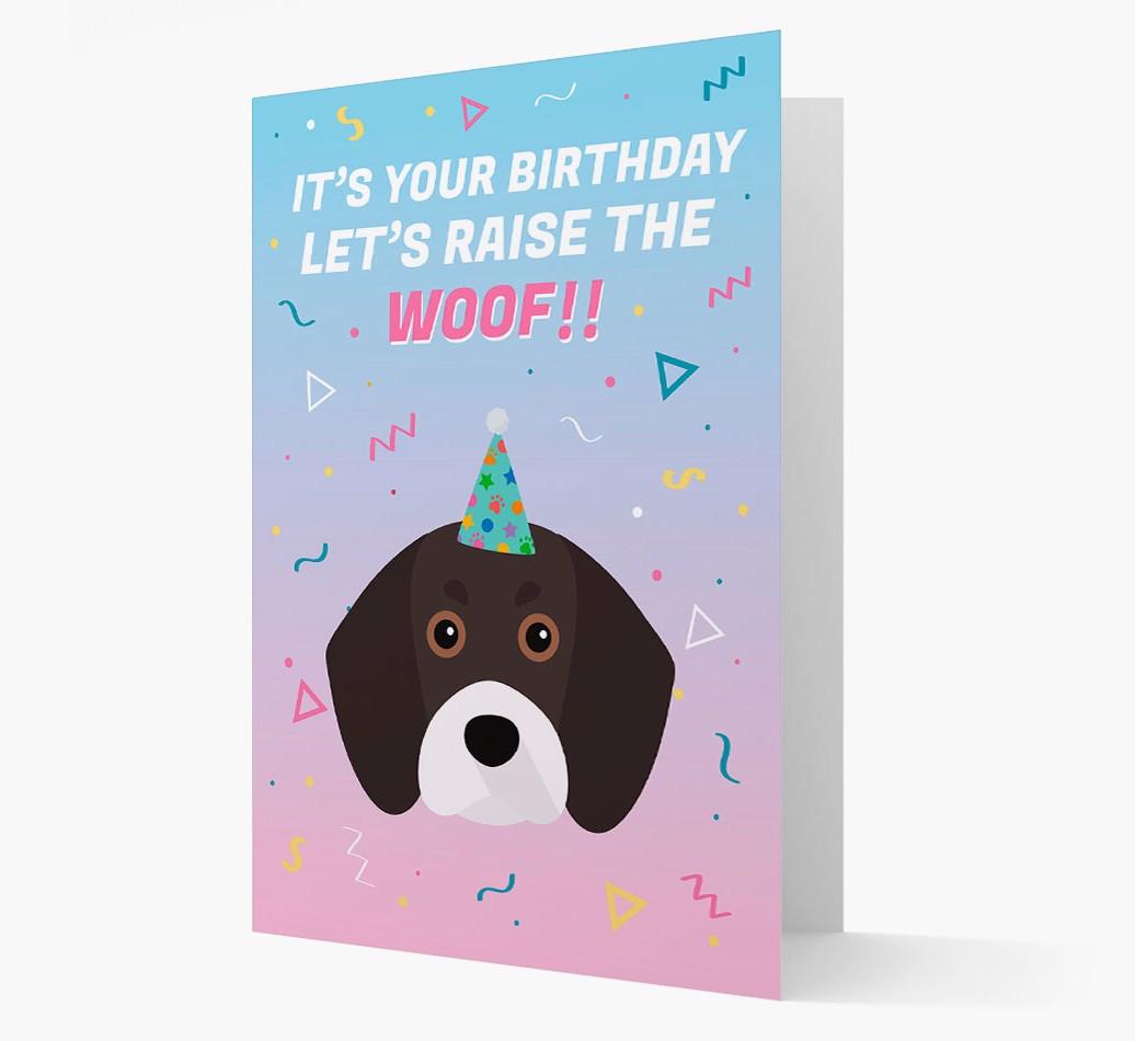 Raise The Woof: Personalized Card with {breedFullName} Icon