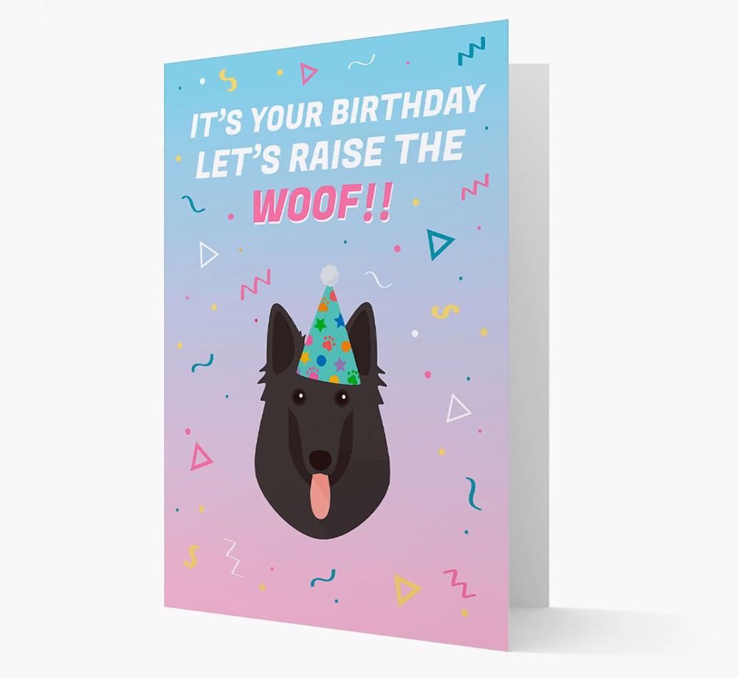 Raise The Woof: Personalized Card with {breedFullName} Icon