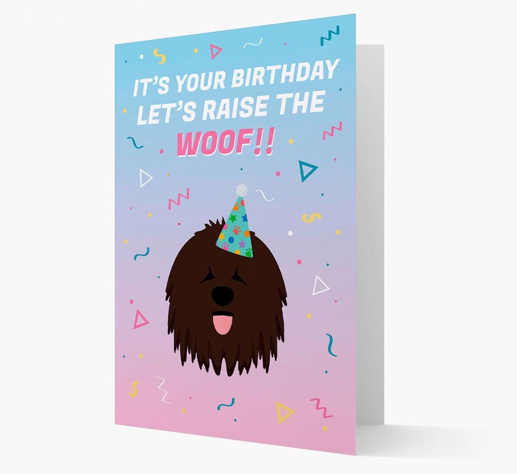 Raise The Woof: Personalized Card with {breedFullName} Icon