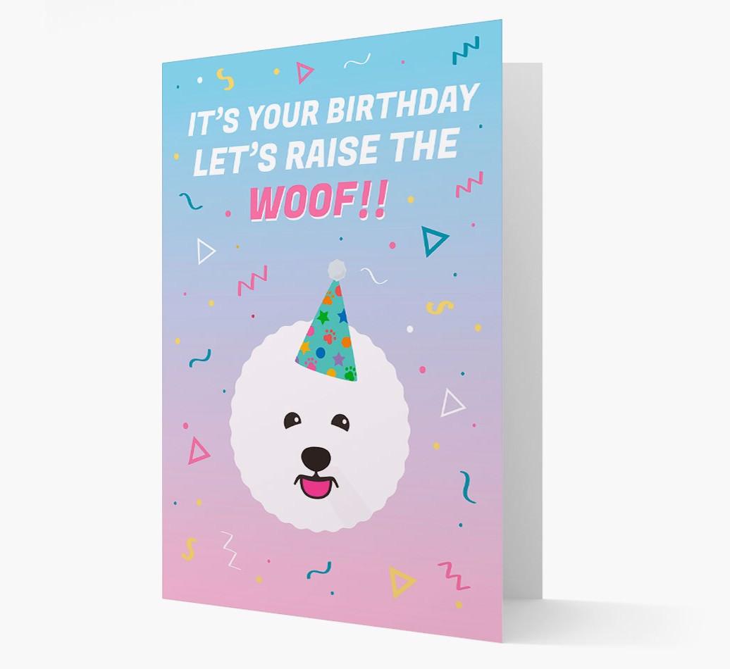 Raise The Woof: Personalised Card with {breedFullName} Icon