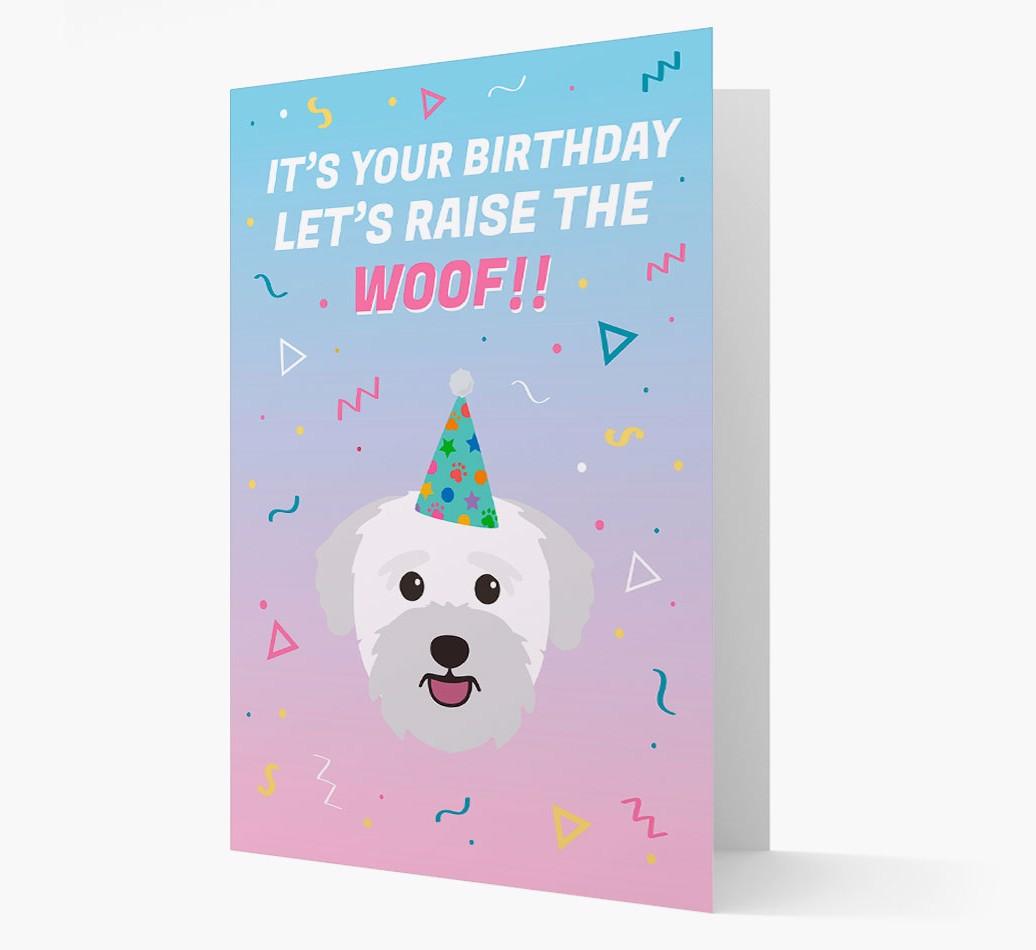 Raise The Woof: Personalized Card with {breedFullName} Icon
