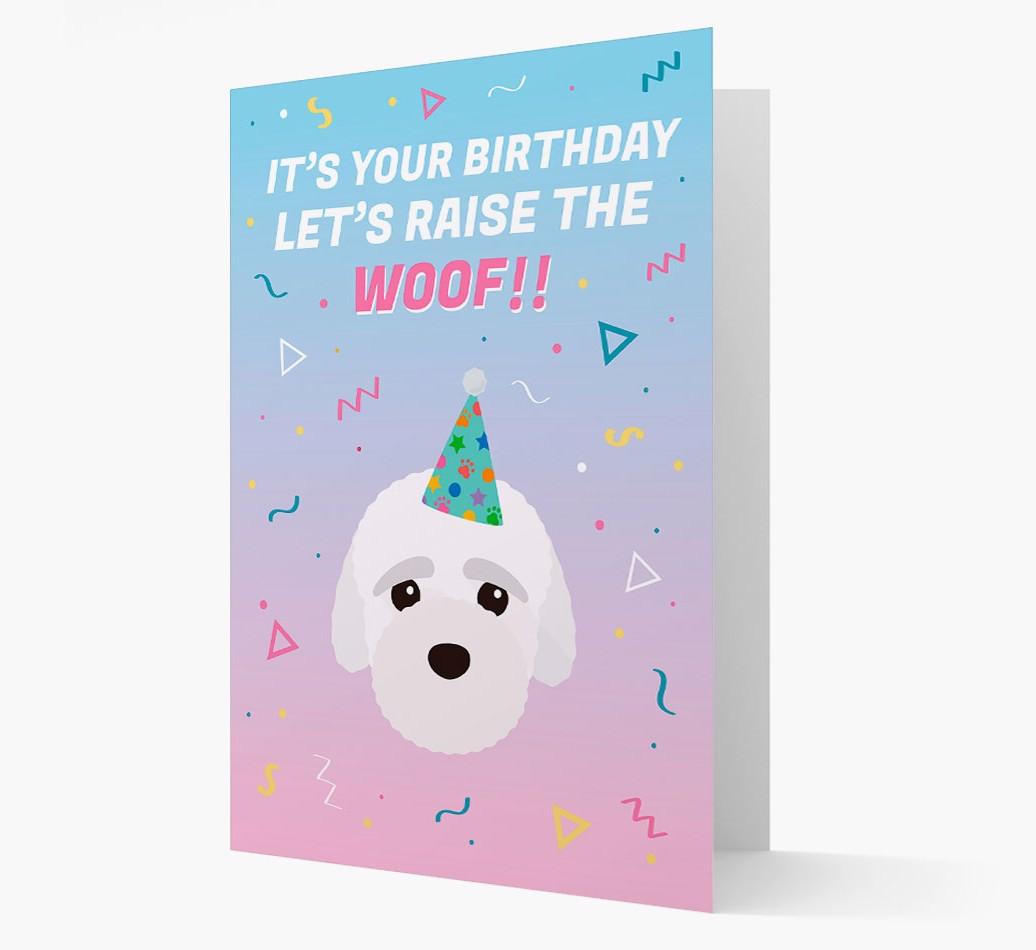 Raise The Woof: Personalized Card with {breedFullName} Icon