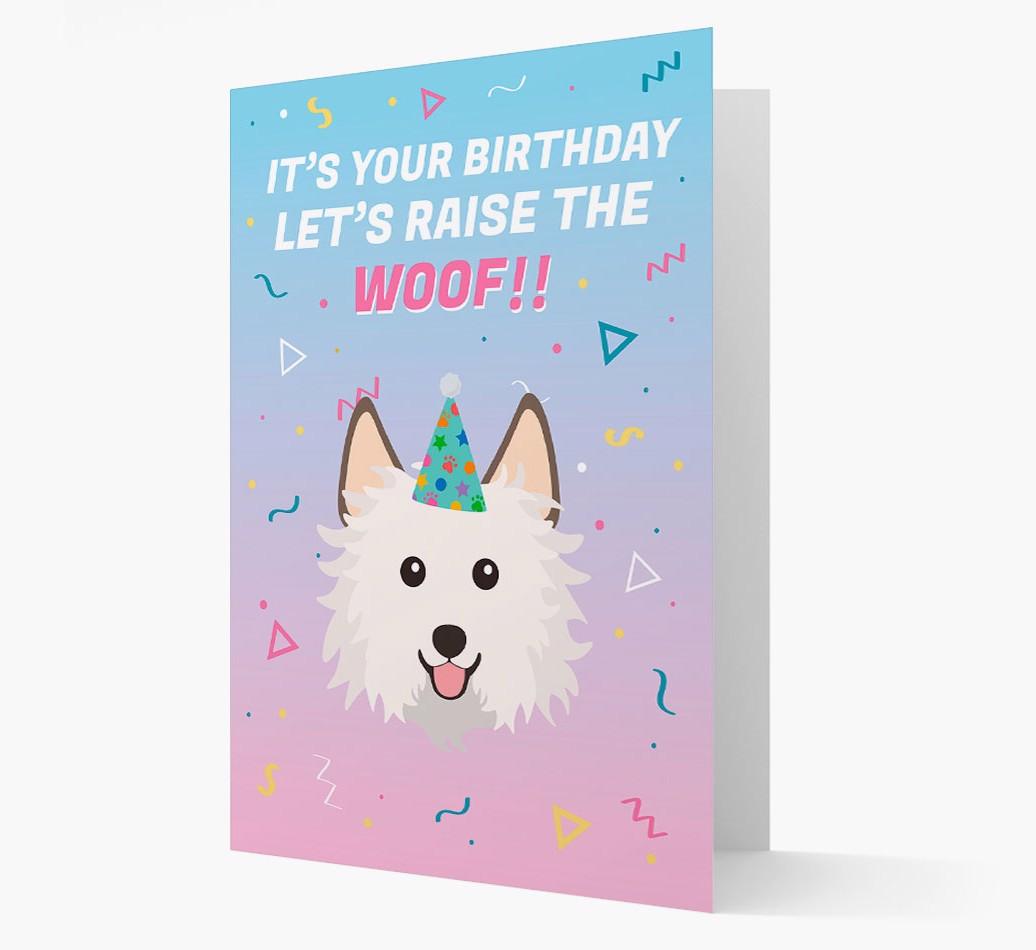Raise The Woof: Personalized Card with {breedFullName} Icon