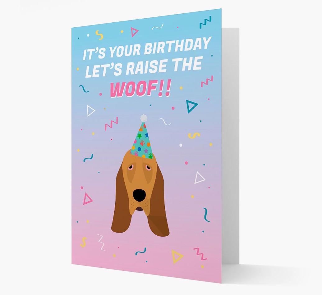 Raise The Woof: Personalized Card with {breedFullName} Icon