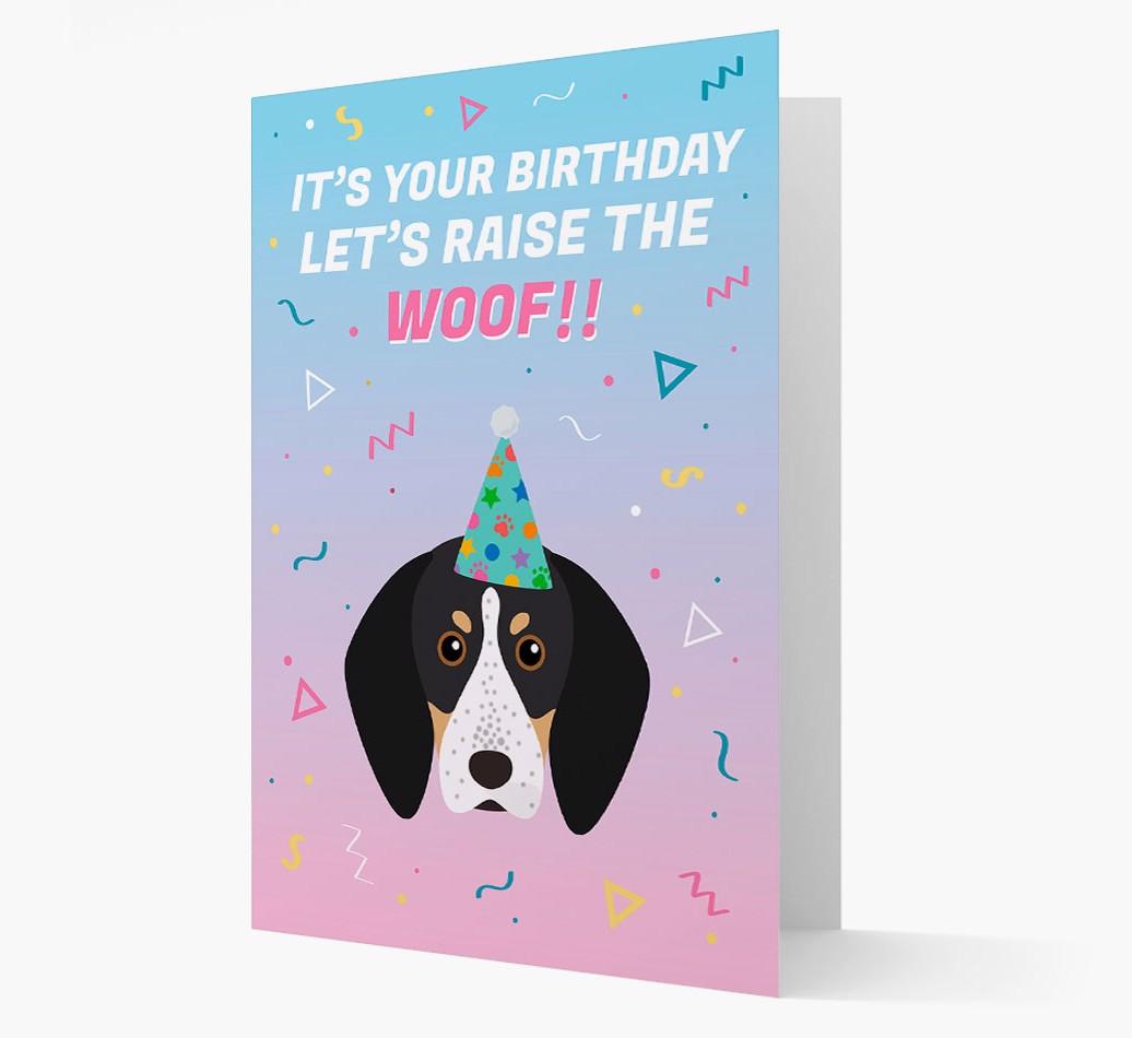 Raise The Woof: Personalized Card with {breedFullName} Icon