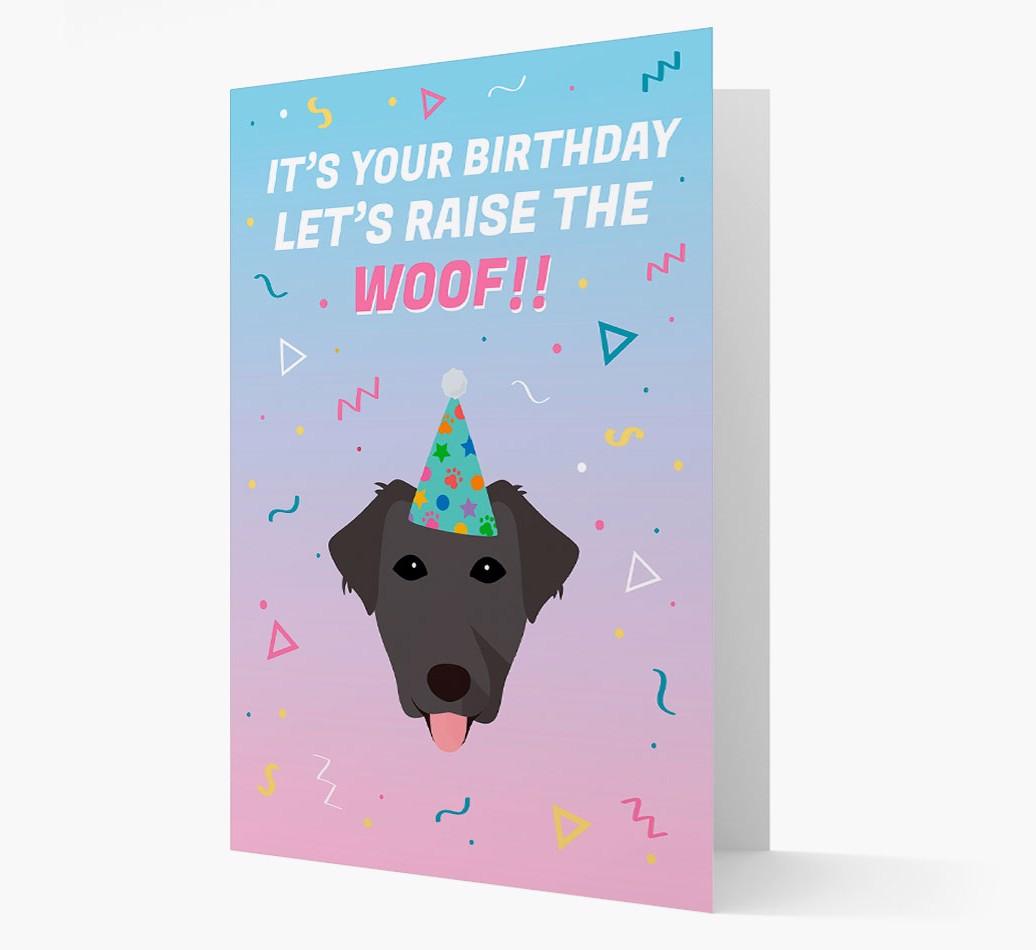 Raise The Woof: Personalized Card with {breedFullName} Icon