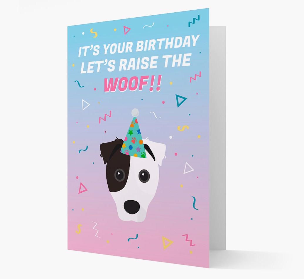 Raise The Woof: Personalized Card with {breedFullName} Icon