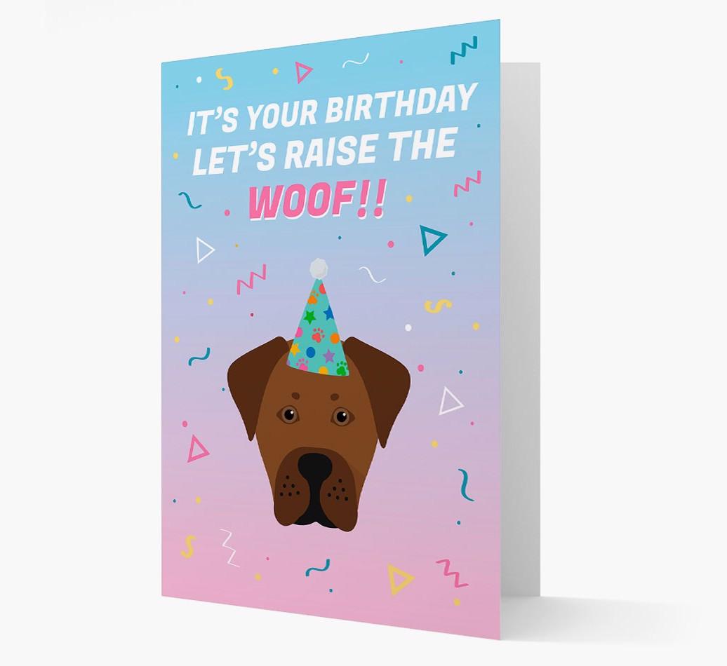 Raise The Woof: Personalized Card with {breedFullName} Icon