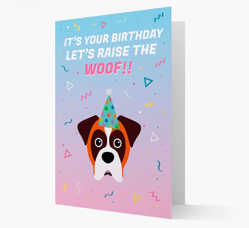 Raise The Woof: Personalised Card with {breedFullName} Icon