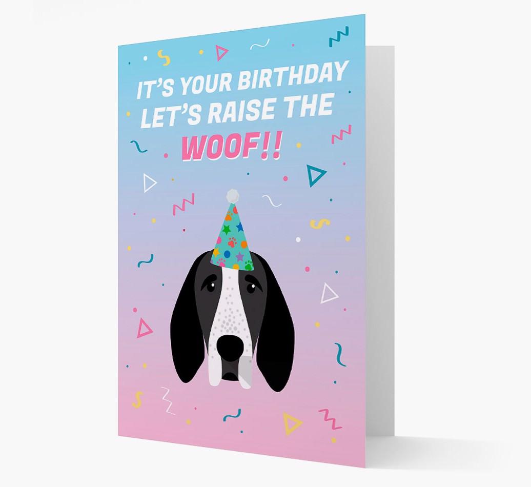 Raise The Woof: Personalized Card with {breedFullName} Icon