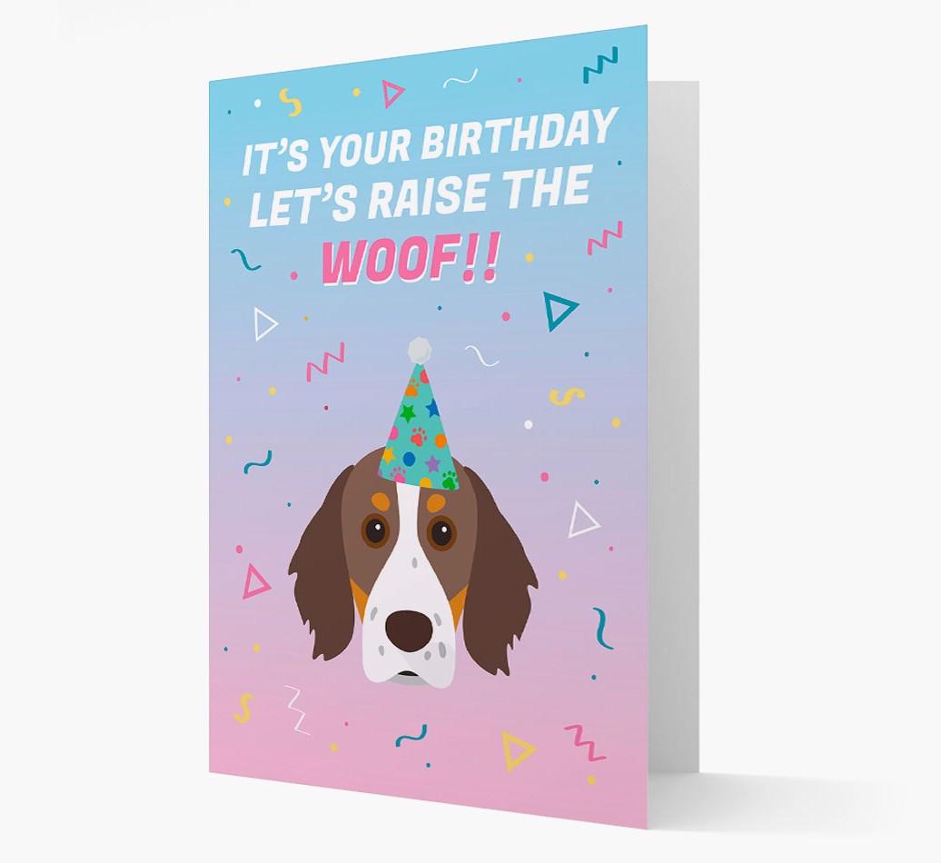 Raise The Woof: Personalized Card with {breedFullName} Icon