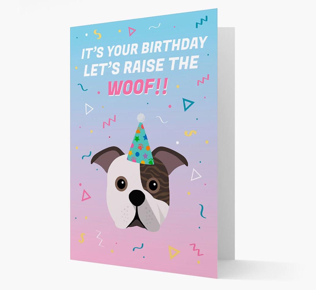 Raise The Woof: Personalized Card with {breedFullName} Icon