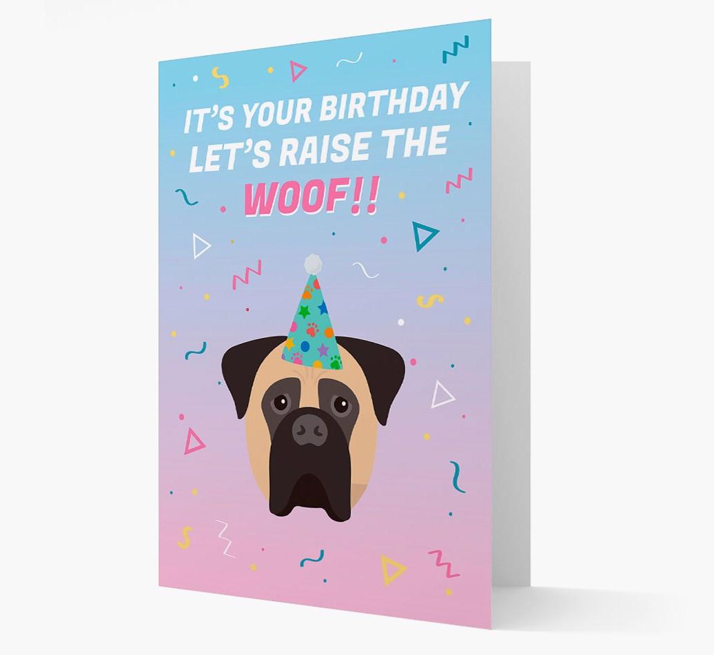 Raise The Woof: Personalized Card with {breedFullName} Icon