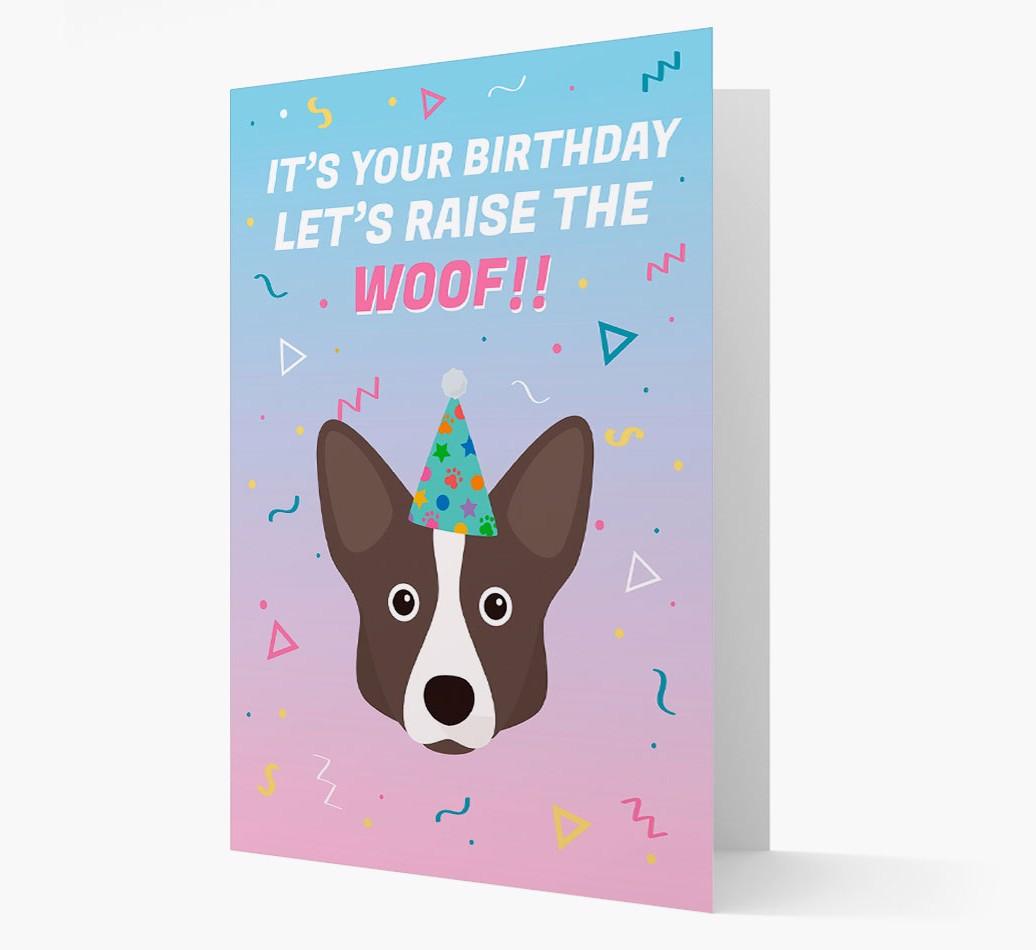 Raise The Woof: Personalized Card with {breedFullName} Icon