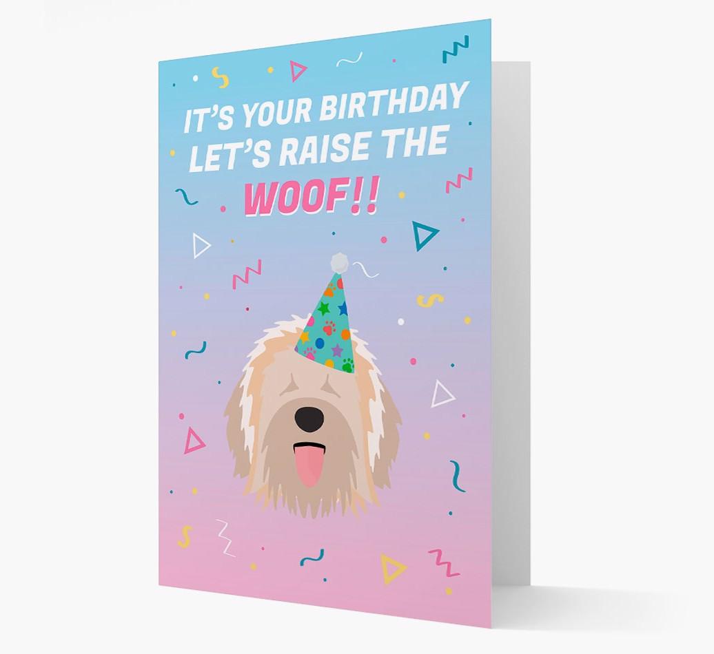 Raise The Woof: Personalized Card with {breedFullName} Icon