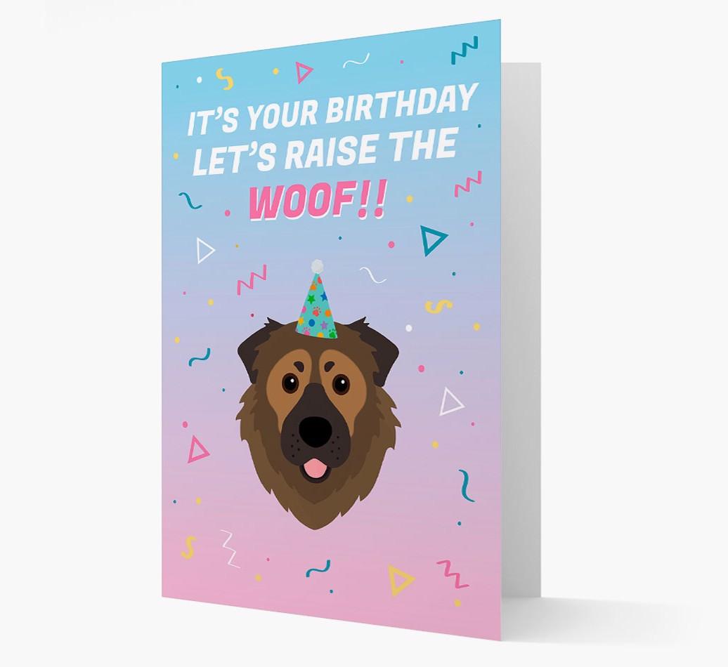 Raise The Woof: Personalized Card with {breedFullName} Icon