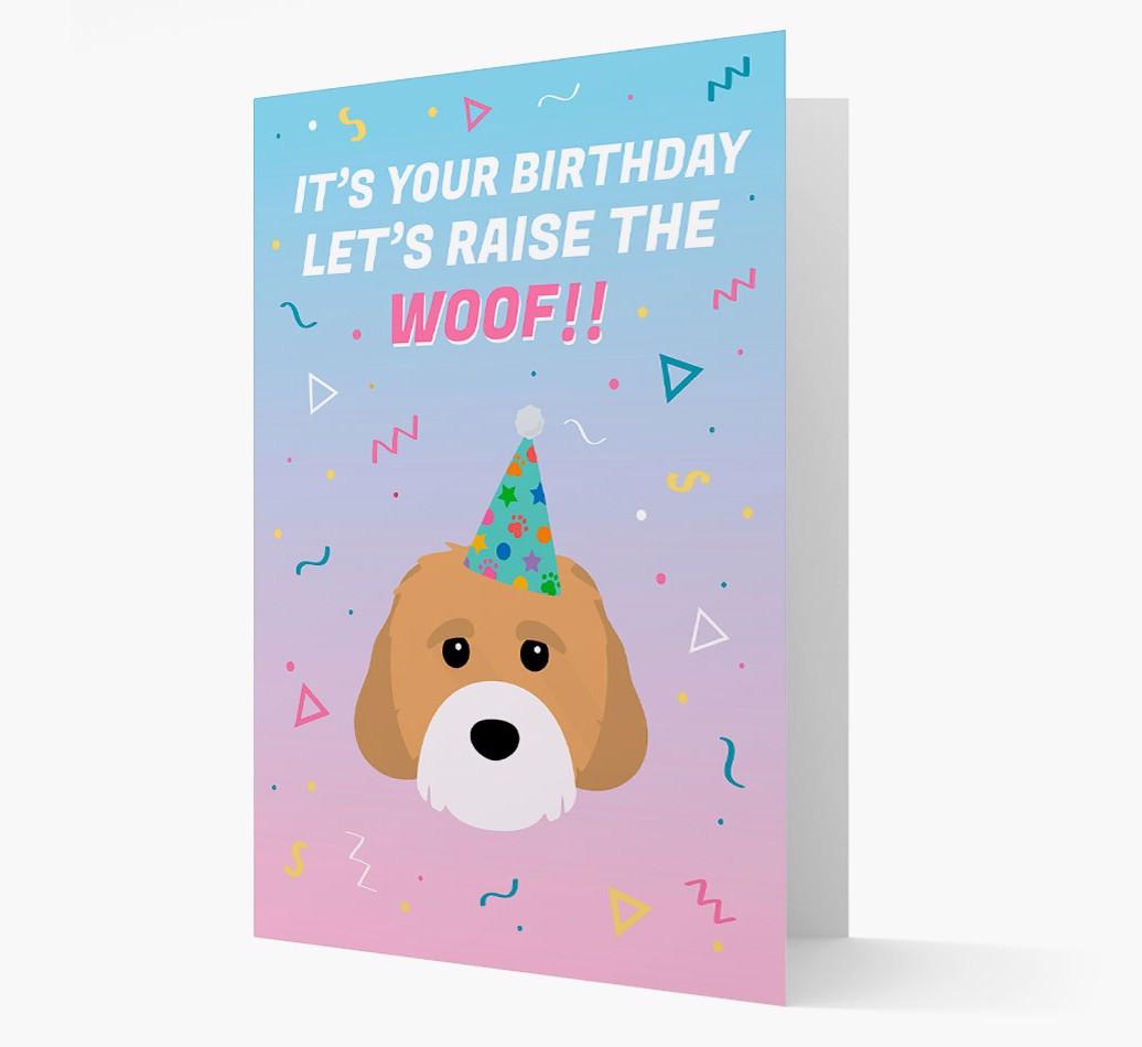 Raise The Woof: Personalised Card with {breedFullName} Icon