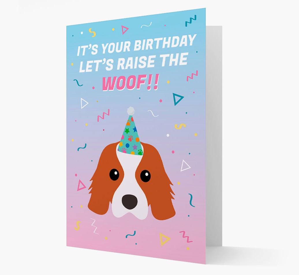 Raise The Woof: Personalized Card with {breedFullName} Icon